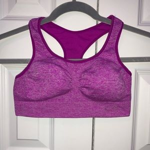Purple sports bra